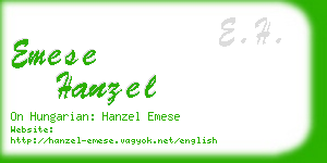 emese hanzel business card